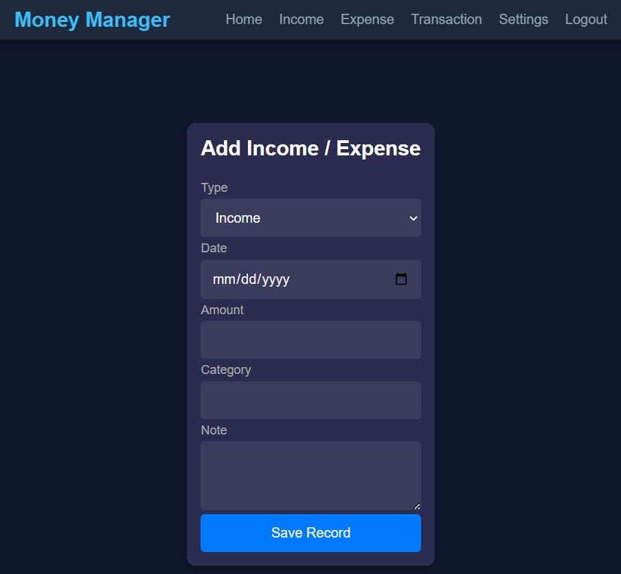 MoneyManager website preview image